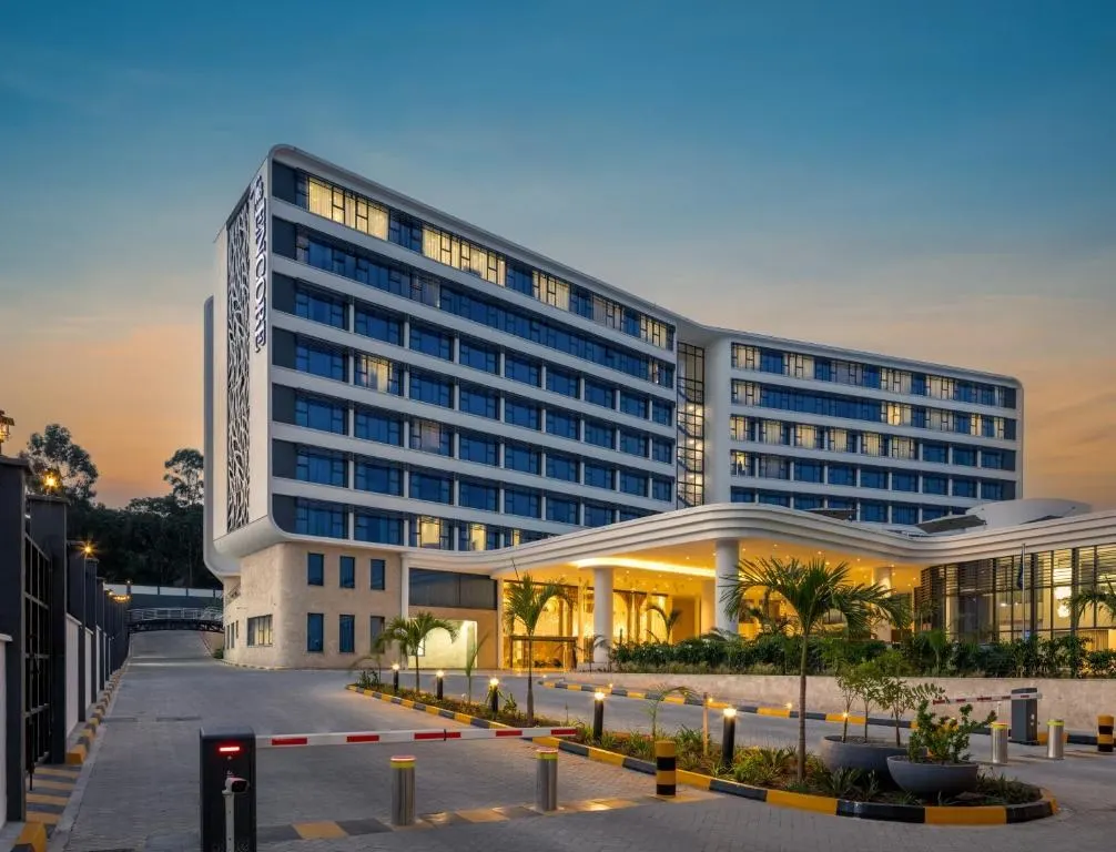 The Encore Hotel at dusk