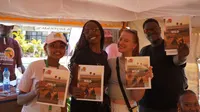Visitors showing our Beauty of the Wild brochure